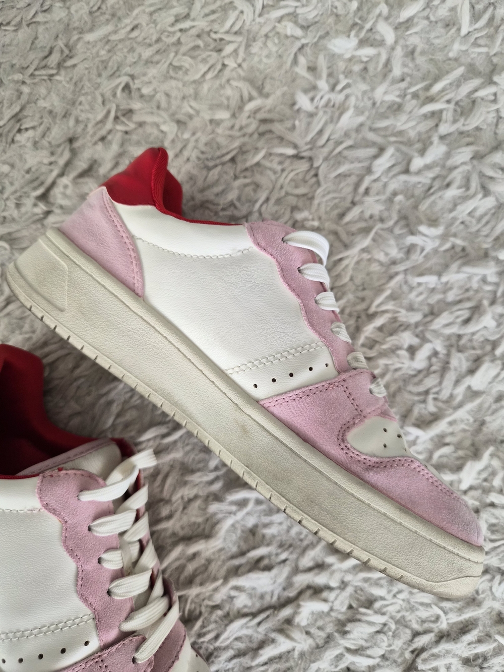 H&M Pink and White Colorblock Sneakers Size 5.5 - Picture 7 of 16